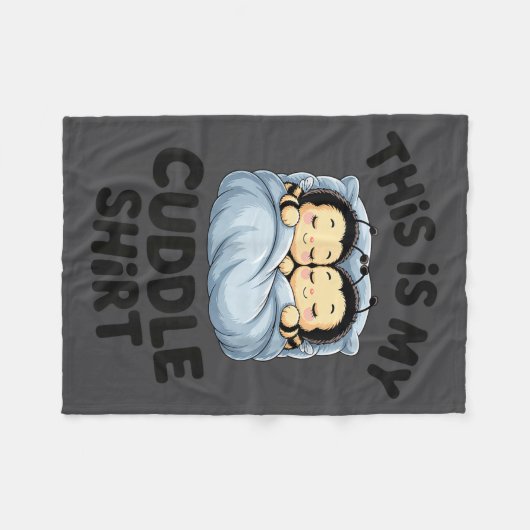 Cute Bees Snuggle This Is My Cuddle  Fleece Deken (Voorkant (Horizontaal))