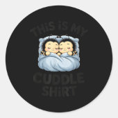 Cute Bees Snuggle This Is My Cuddle  Ronde Sticker (Voorkant)