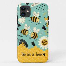 Cute bees vormt iPhone Case