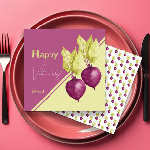 Cute Beet in Love Waterverf Handgeschilderd