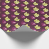 Cute Beet Waterverf Pattern Cadeaupapier (Hoek)