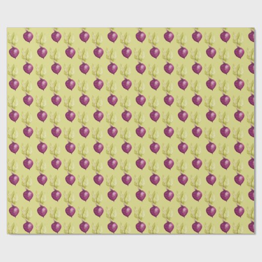 Cute Beet Waterverf Pattern Cadeaupapier (Vlak)