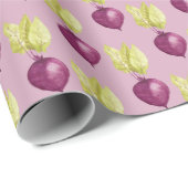 Cute Beet Waterverf Pattern Cadeaupapier (Rol Hoek)