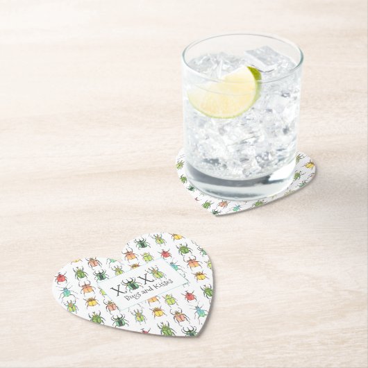 Cute Beetles Kartonnen Onderzetters (Insitu)