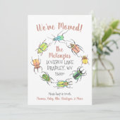 Cute Beetles Moving Aankondiging (Staand voorkant)