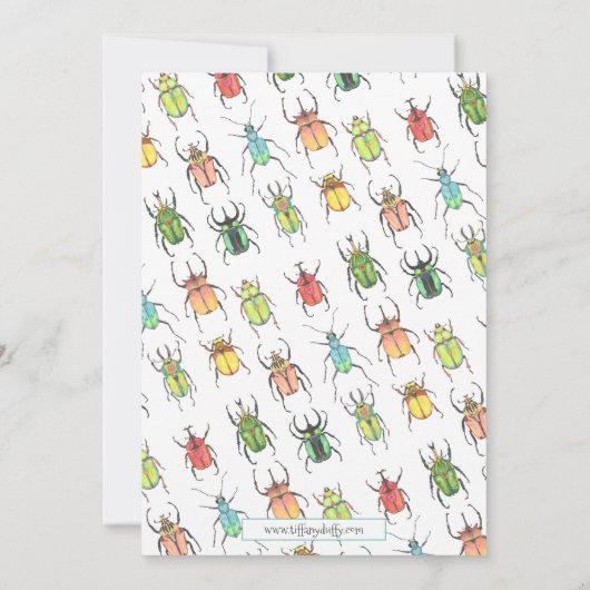 Cute Beetles Moving Aankondiging (Achterkant)
