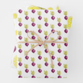 Cute Beets en Lemon Waterverf Pattern Inpakpapier Vel (In situ)