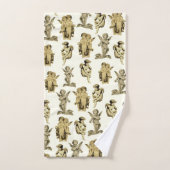 Cute Beige Baby Cherub Cupid Angels Bad Handdoek (Handdoek)