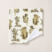 Cute Beige Baby Cherub Cupid Angels Bad Handdoek (Wasdoekje)