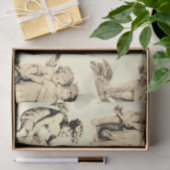 Cute  Beige Baby Cherub Cupid Angels Tissuepapier (Geschenk)