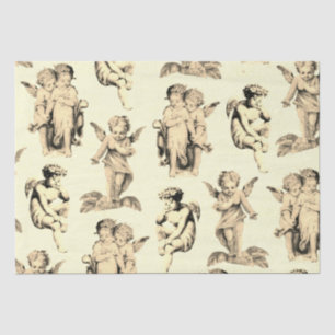 Cute Beige Baby Cherub Cupid Angels Tissuepapier