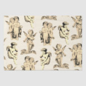 Cute  Beige Baby Cherub Cupid Angels Tissuepapier (Voorkant)