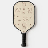 Cute Beige Cat Pattern (1) Pickleball Paddle (Achterkant)