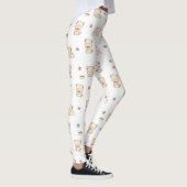 Cute Beige Kattenpatroon (2) Leggings (Rechts)
