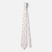 Cute Beige Kattenpatroon (2) Stropdas (Voorkant)