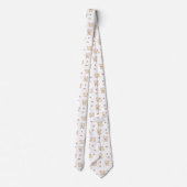 Cute Beige Kattenpatroon (2) Stropdas (Achterkant)
