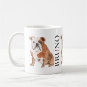 Cute beige kleur English Bulldog Koffiemok (Links)
