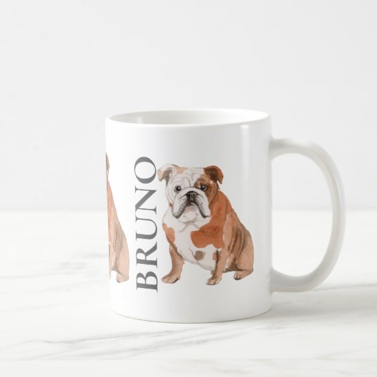 Cute beige kleur English Bulldog Koffiemok (Rechts)