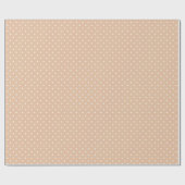 Cute beige tan en white polka dot patroon stijlvol cadeaupapier (Vlak)