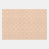 Cute beige tan en white polka dot patroon stijlvol inpakpapier vel (Voorkant)