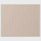 Cute beige tan white snewflawflakes sneeuw vallend cadeaupapier (Vlak)