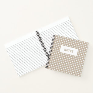 Cute Beige & White Play Notitieboek elke dag