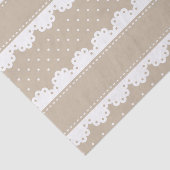 Cute beige White Polka Dot Lace Pattern Tissuepapier (Detail)