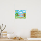 Cute Believe in Love Kindness Trewers Birds Poster (Keuken)