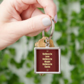 Cute Believe in Santa Quote Sleutelhanger (Hand)