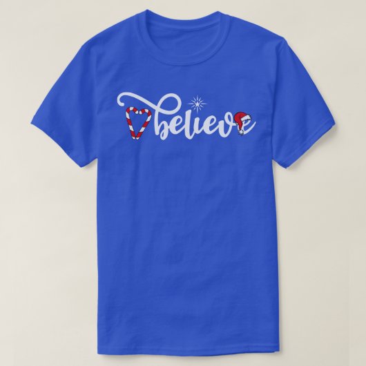 Cute Believe Kerstmis T-shirt (Design voorkant)