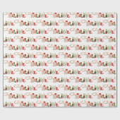 Cute BELIEVE Kerststeesdoorn Typografie Cadeaupapier (Vlak)