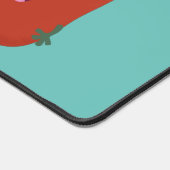 Cute bell pepper capsicum trio zingende cartoon bureaumat (Hoek)