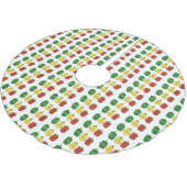 Cute bell pepper capsicum trio zingende cartoon kerstboom rok (Gekanteld)