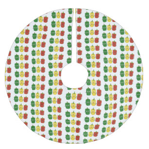 Cute bell pepper capsicum trio zingende cartoon kerstboom rok