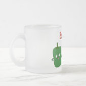 Cute bell pepper capsicum trio zingende cartoon matglas koffiemok (Links)