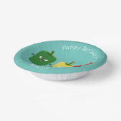 Cute bell pepper capsicum trio zingende cartoon papieren kommen (Gebogen)