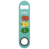 Cute bell pepper capsicum trio zingende cartoon speed flessenopener (Voorkant)