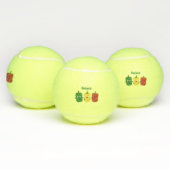 Cute bell pepper capsicum trio zingende cartoon tennisballen (Multi)