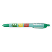 Cute bell pepper capsicum trio zingende cartoon zwarte inkt pen (Bodem)