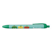 Cute bell pepper capsicum trio zingende cartoon zwarte inkt pen (Bovenkant)