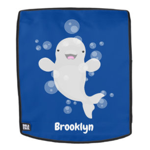 Cute beloega walvis bubbels cartoon illustratie rugtassen