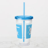 Cute beluga whale belbles cartoon afbeelding acryl drinkbeker (Rechts)