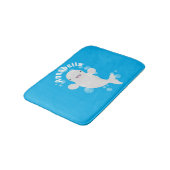 Cute beluga whale belbles cartoon afbeelding badmat (Gekanteld)