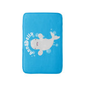 Cute beluga whale belbles cartoon afbeelding badmat (Voorkant Verticaal)