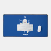 Cute beluga whale belbles cartoon afbeelding bureaumat (Keyboard & Muis)