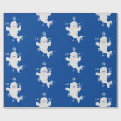 Cute beluga whale belbles cartoon afbeelding cadeaupapier (Vlak)