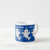 Cute beluga whale belbles cartoon afbeelding espresso kop (Voorkant rechts)