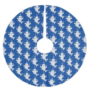 Cute beluga whale belbles cartoon afbeelding kerstboom rok