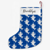 Cute beluga whale belbles cartoon afbeelding kleine kerstsok (Achterkant)