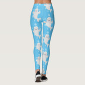 Cute beluga whale belbles cartoon afbeelding leggings (Achterkant)